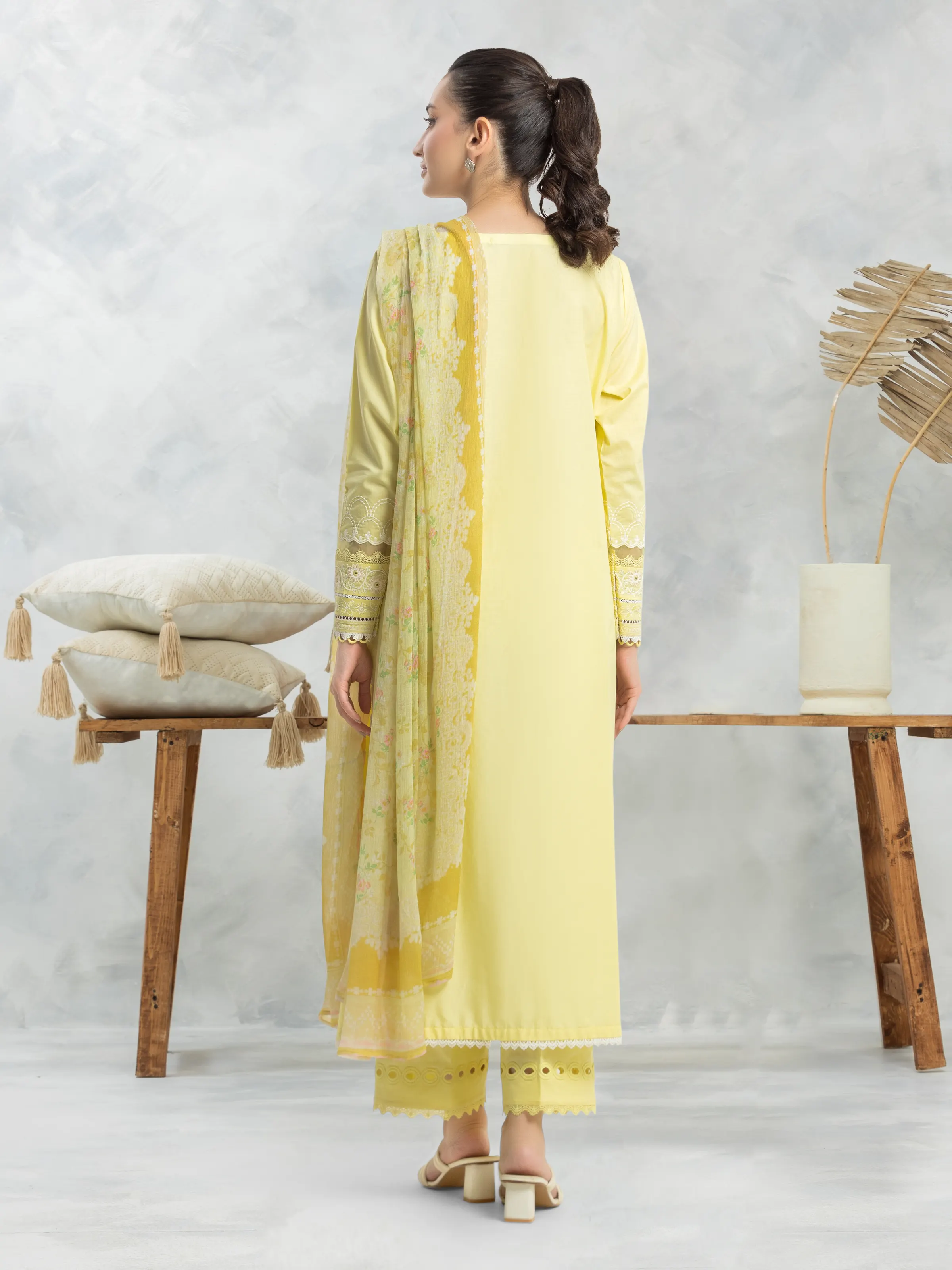 Unstitched Embroidered Cambric Suit - EWU24V2-30149-3P - Image 4