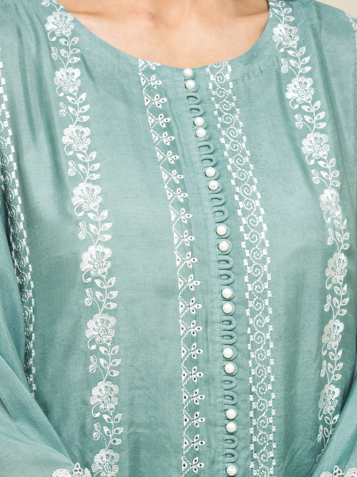 Unstitched Embroidered Silk Suit - EWU24V16-30102 - Image 2
