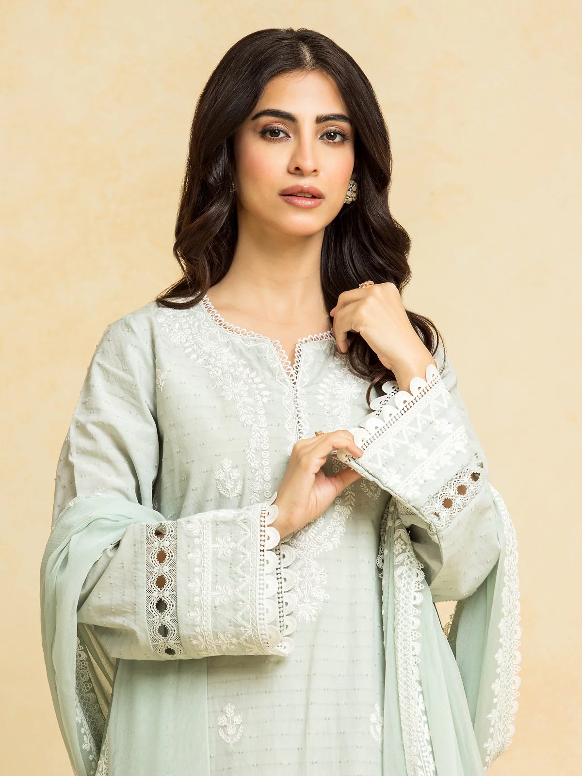 Unstitched Embroidered Dobby Suit - EWU24V7-28776-3P - Image 2