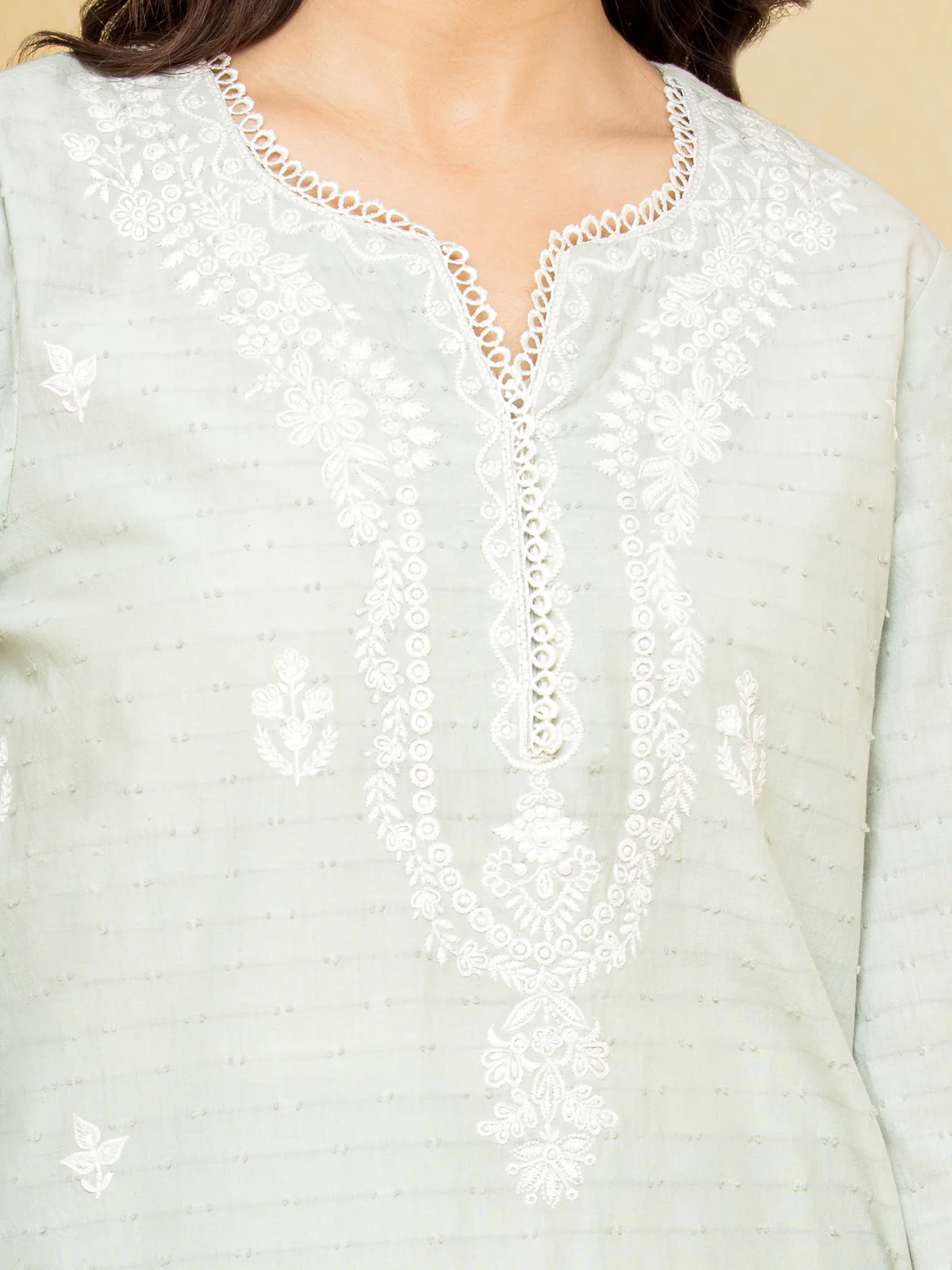 Unstitched Embroidered Dobby Suit - EWU24V7-28776-3P - Image 3