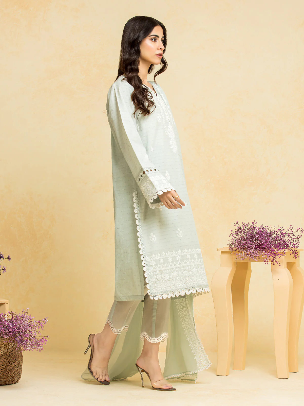 Unstitched Embroidered Dobby Suit - EWU24V7-28776-3P - Image 4