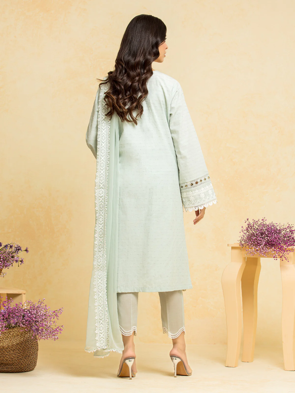 Unstitched Embroidered Dobby Suit - EWU24V7-28776-3P - Image 6