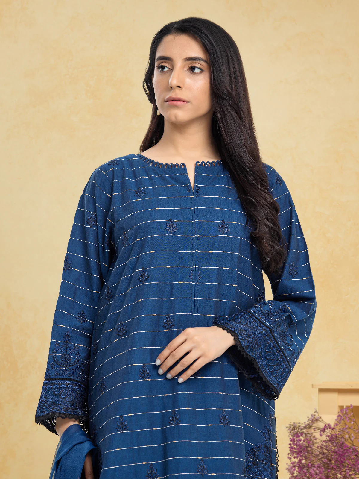 Unstitched Embroidered Cambric Suit - EWU24V2-30123-3P - Image 3