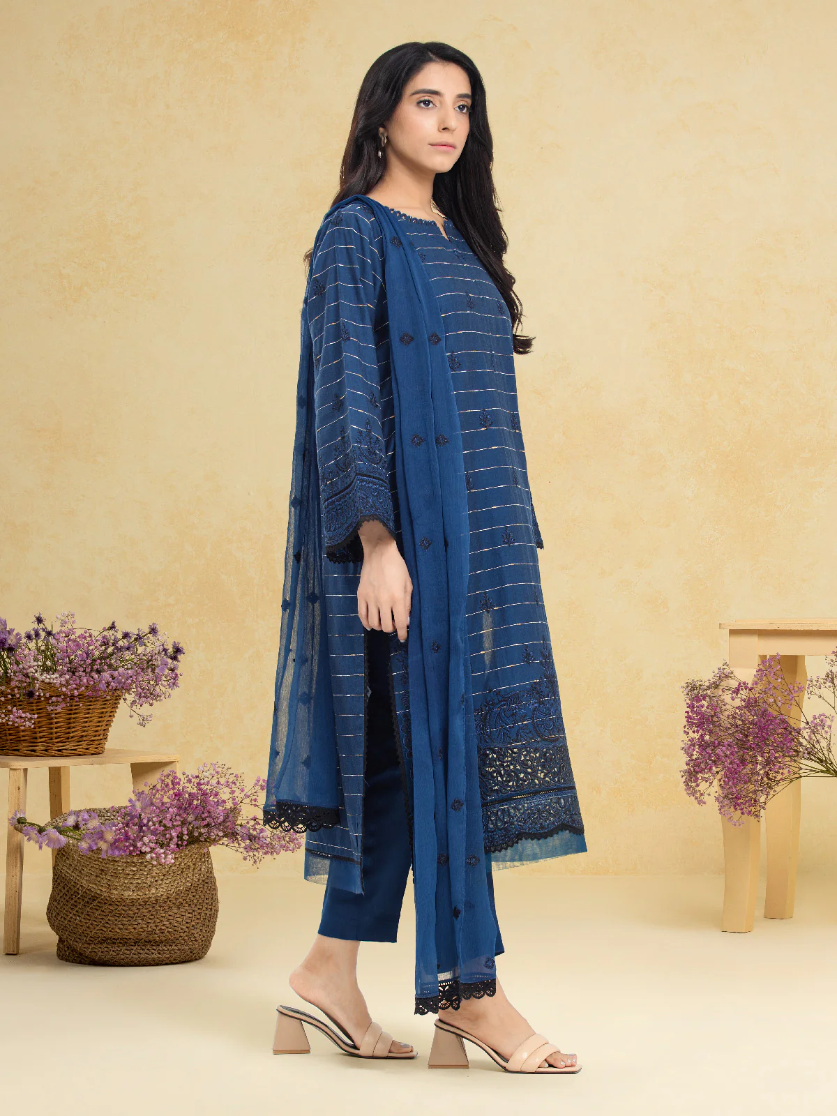 Unstitched Embroidered Cambric Suit - EWU24V2-30123-3P - Image 4