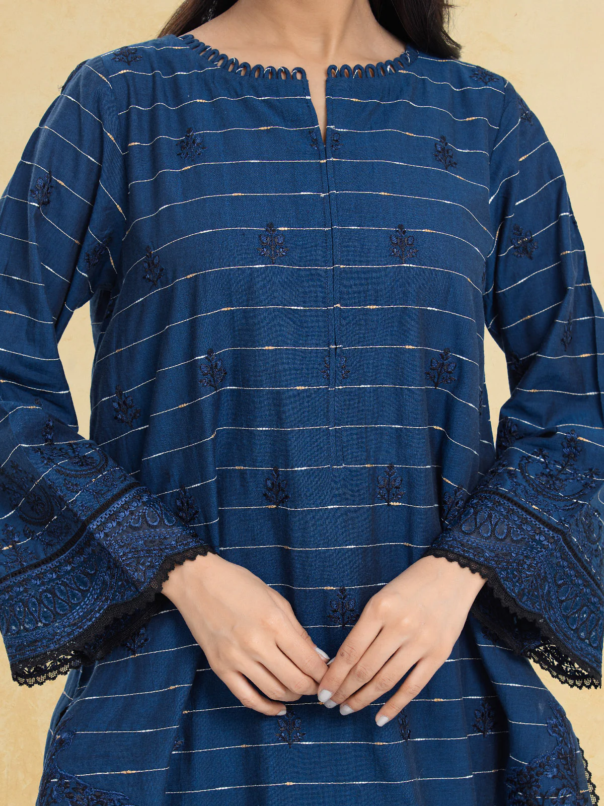 Unstitched Embroidered Cambric Suit - EWU24V2-30123-3P - Image 5