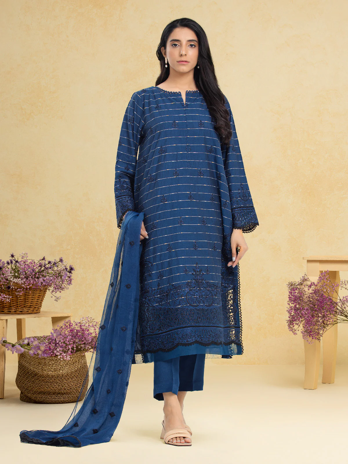 Unstitched Embroidered Cambric Suit - EWU24V2-30123-3P - Image 6