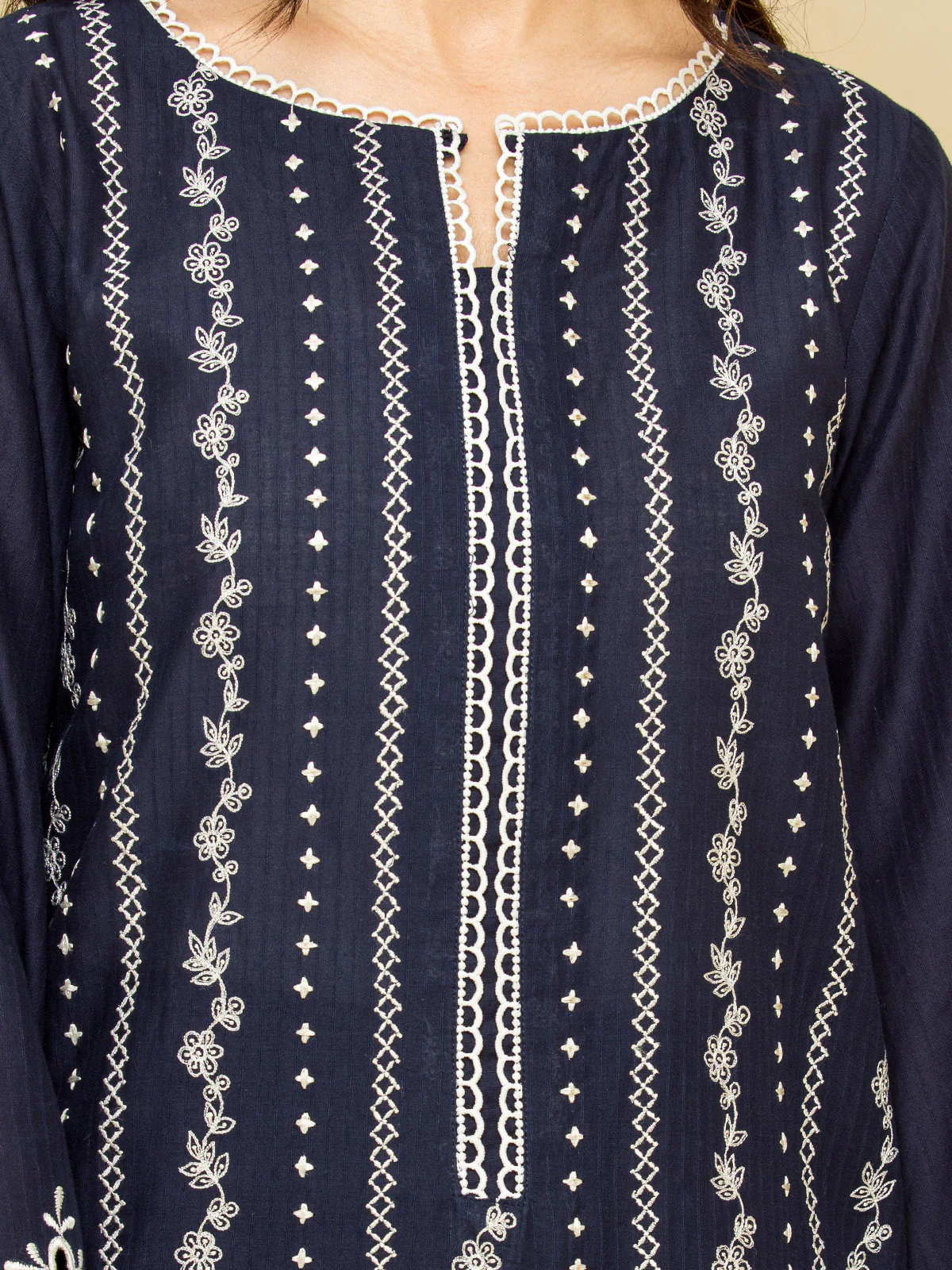 Unstitched Embroidered Dobby Suit - EWU24V7-28780-3P - Image 3