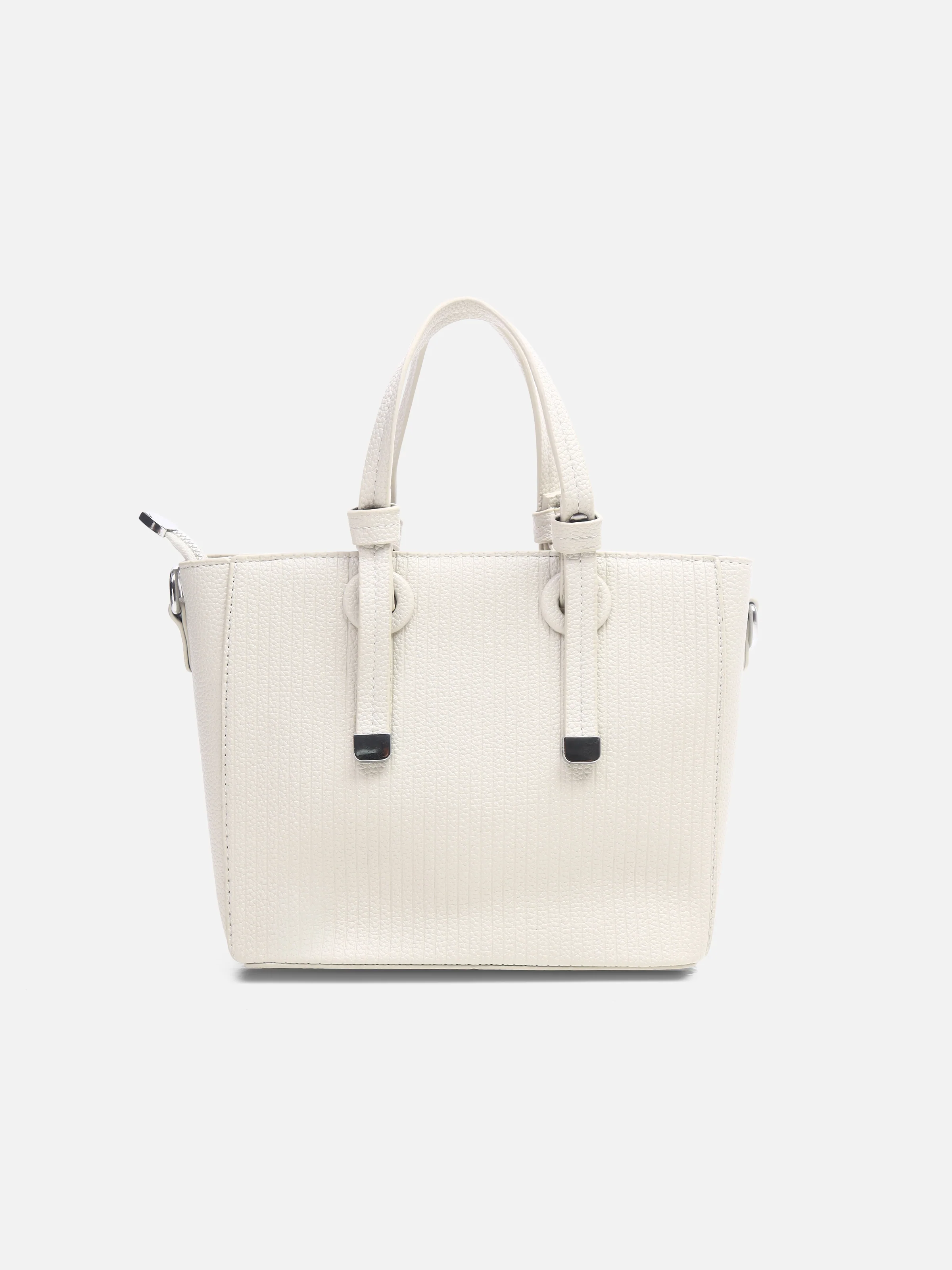 Women's Off White Crossbody Satchel Bag - EAWHB5-035