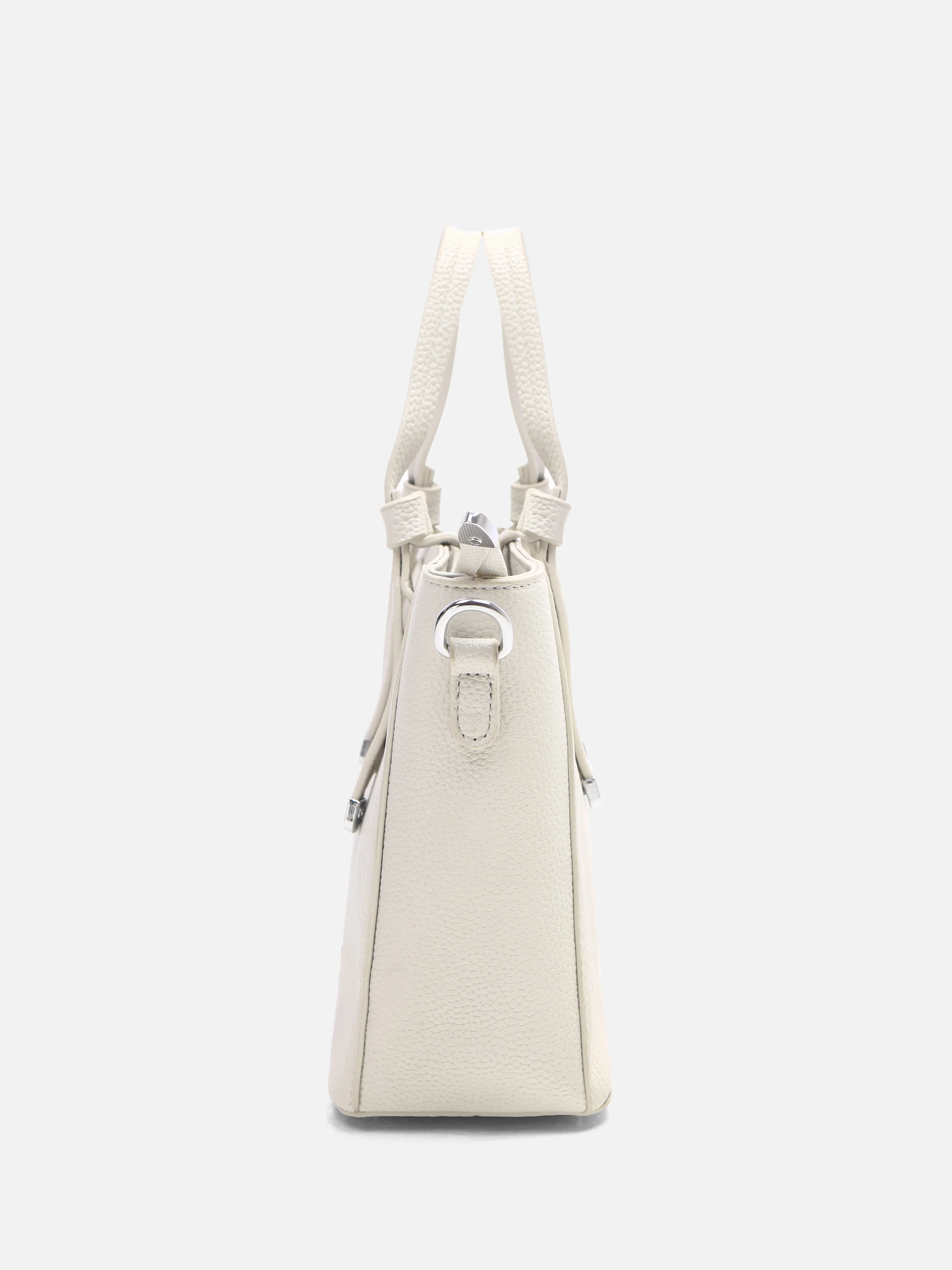 Women's Off White Crossbody Satchel Bag - EAWHB5-035 - Image 3