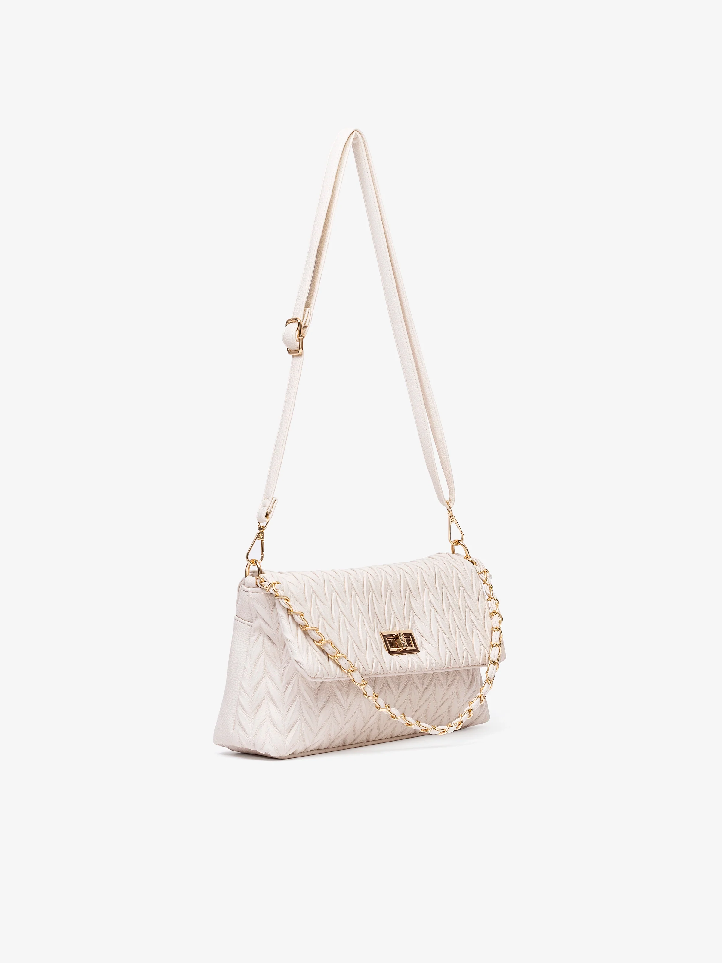 Women's Off White Crossbody Bag - EAWHB5-045 - Image 2