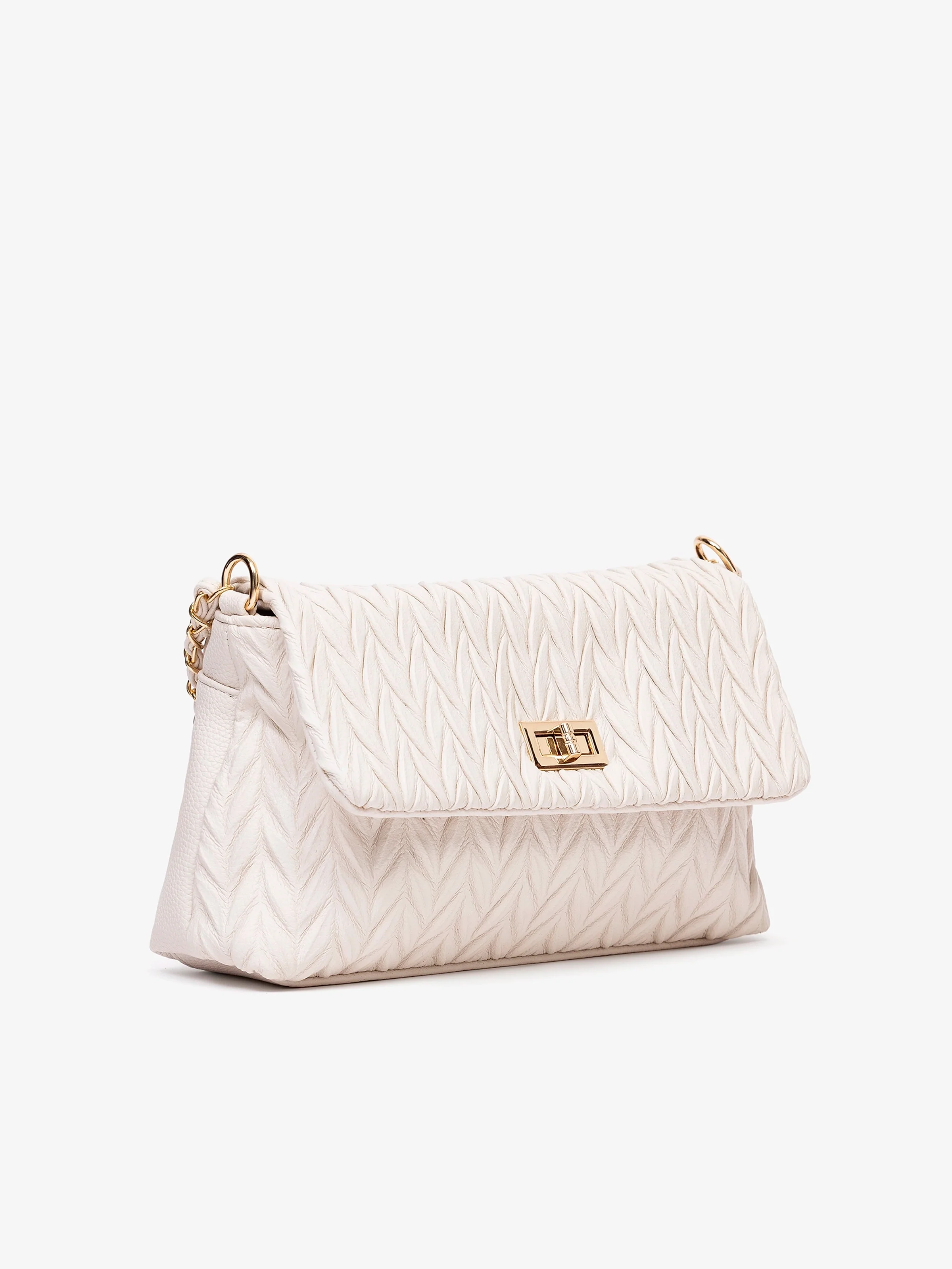 Women's Off White Crossbody Bag - EAWHB5-045 - Image 3