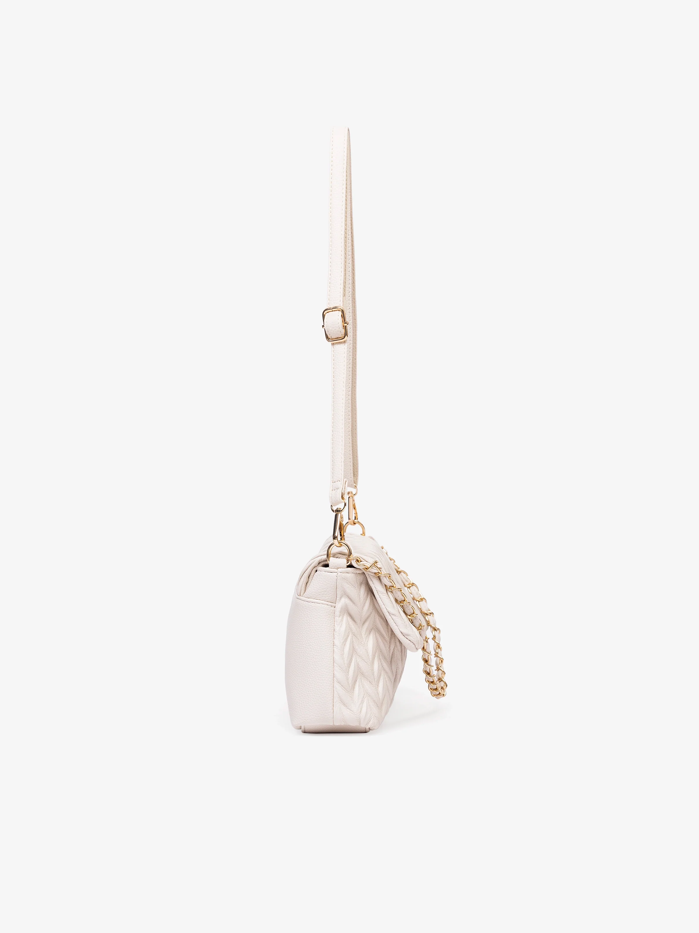 Women's Off White Crossbody Bag - EAWHB5-045 - Image 4