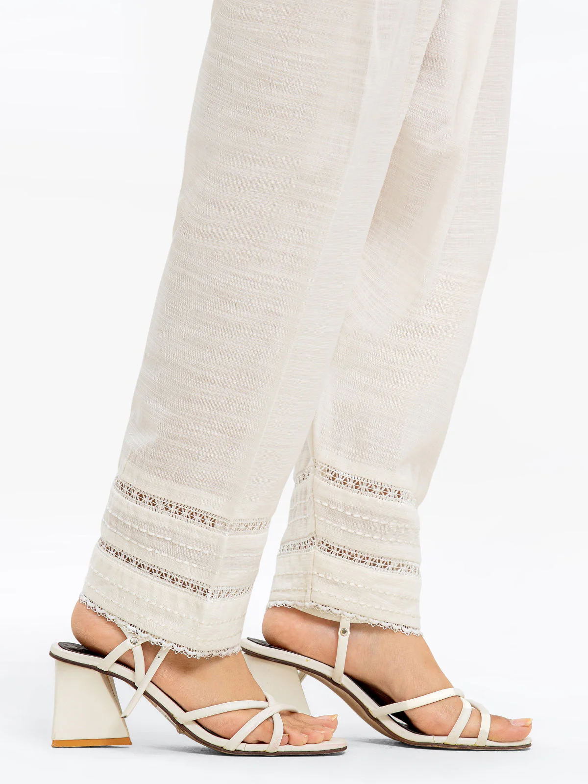 Women's Off White Shalwar - EWBEB23-76568 - Image 2