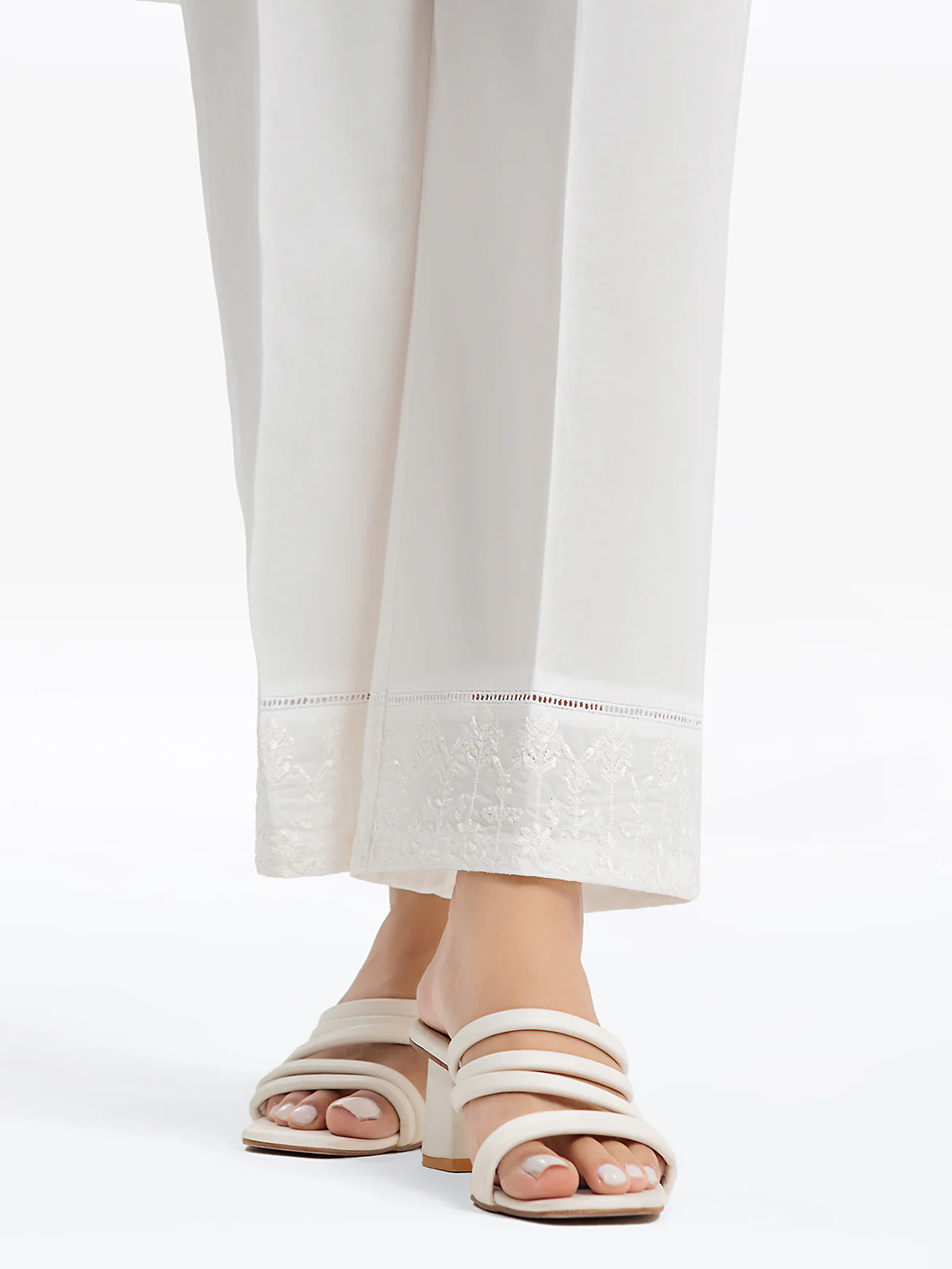 Women's Off White Trouser - EWBE24-76574 - Image 3