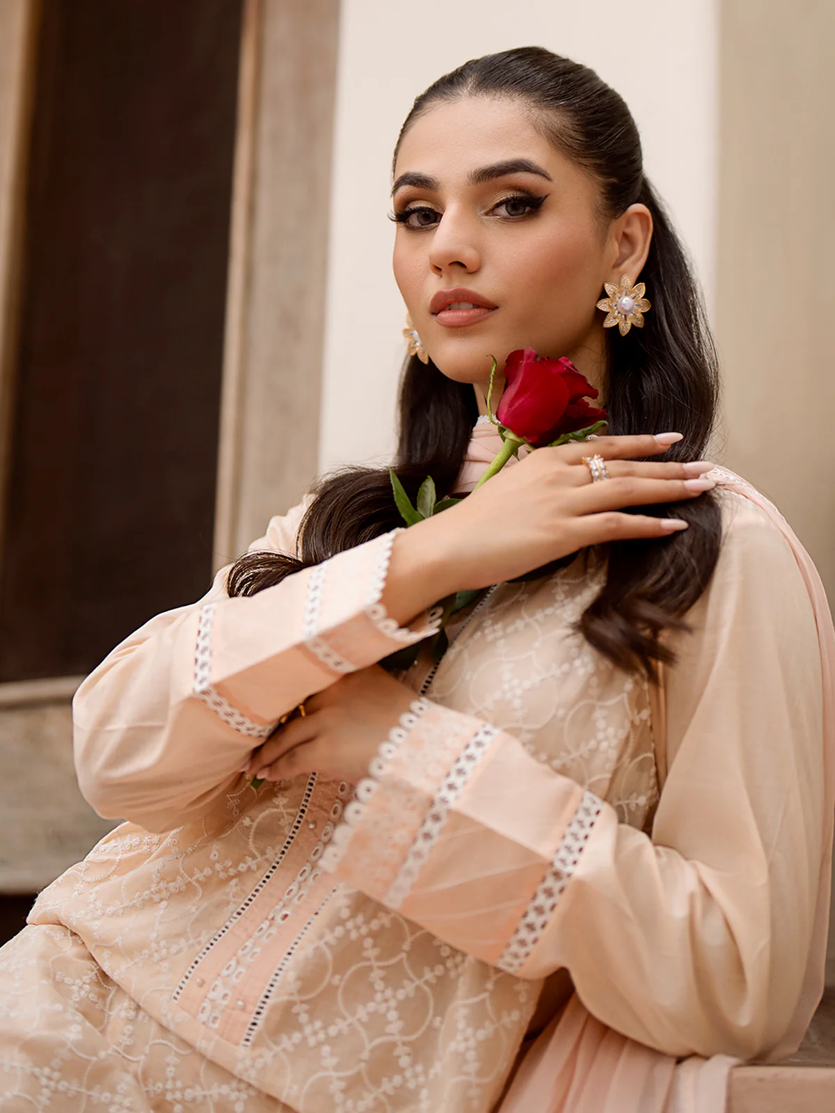 Unstitched Embroidered Cambric Suit - EWU24V2-28618-3P - Image 2