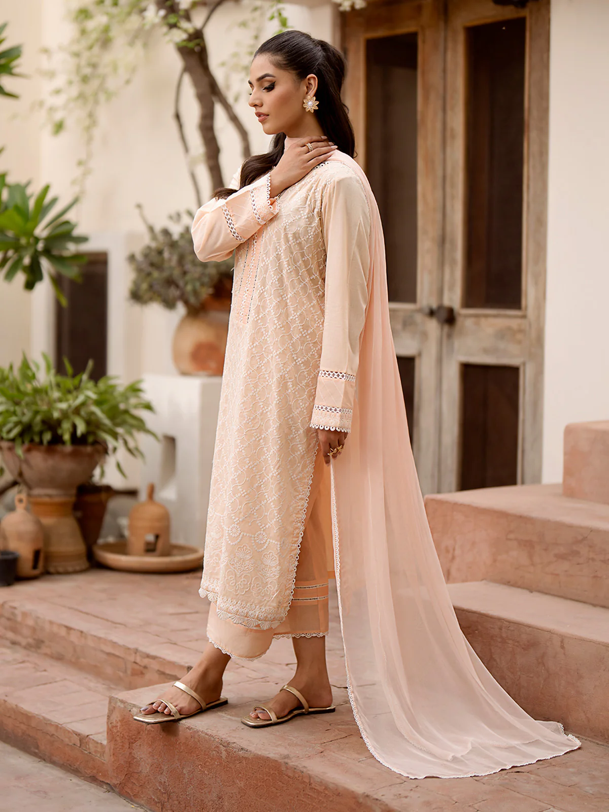 Unstitched Embroidered Cambric Suit - EWU24V2-28618-3P - Image 8