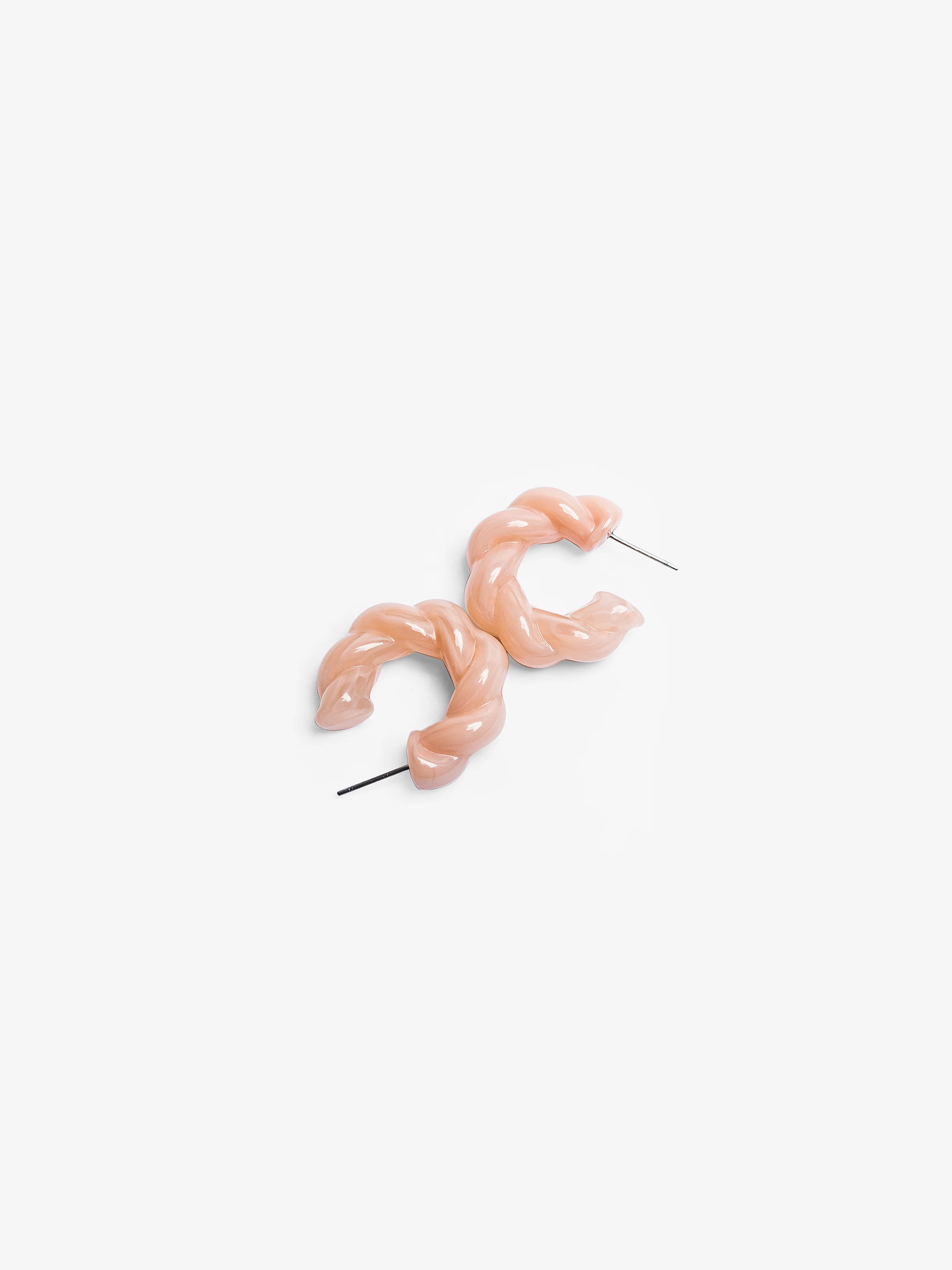 Soft Pink Swirl Earrings - EAWE5-070 - Image 2