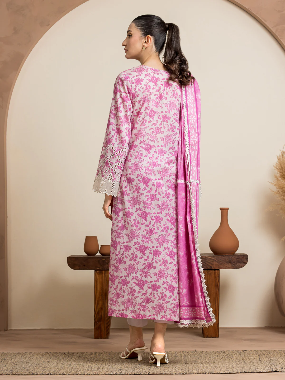 Unstitched Embroidered Lawn Suit - EWU24V1-28608-3P - Image 3