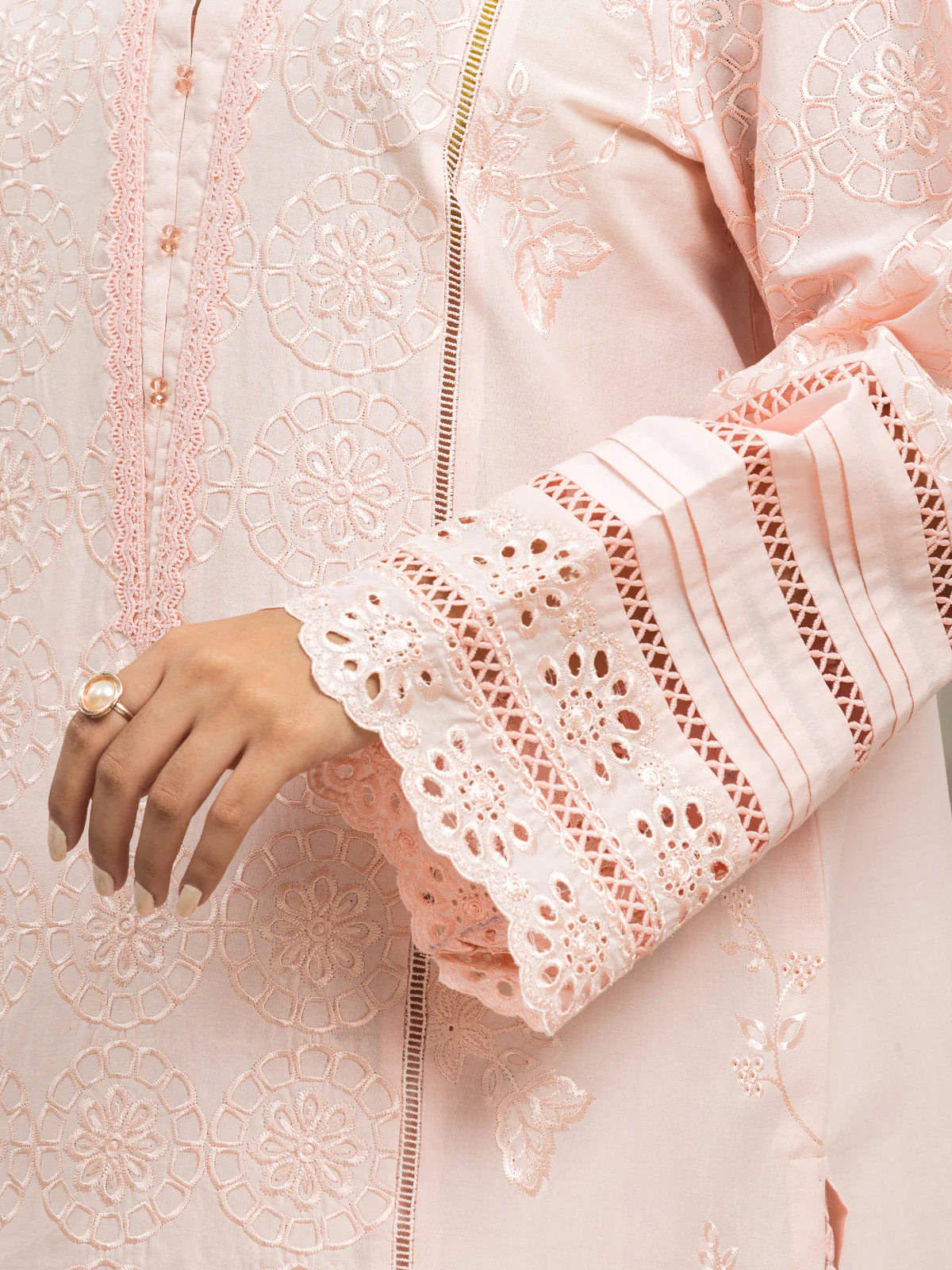 Unstitched Embroidered Cambric Suit - EWU24V2-30152-3P - Image 4