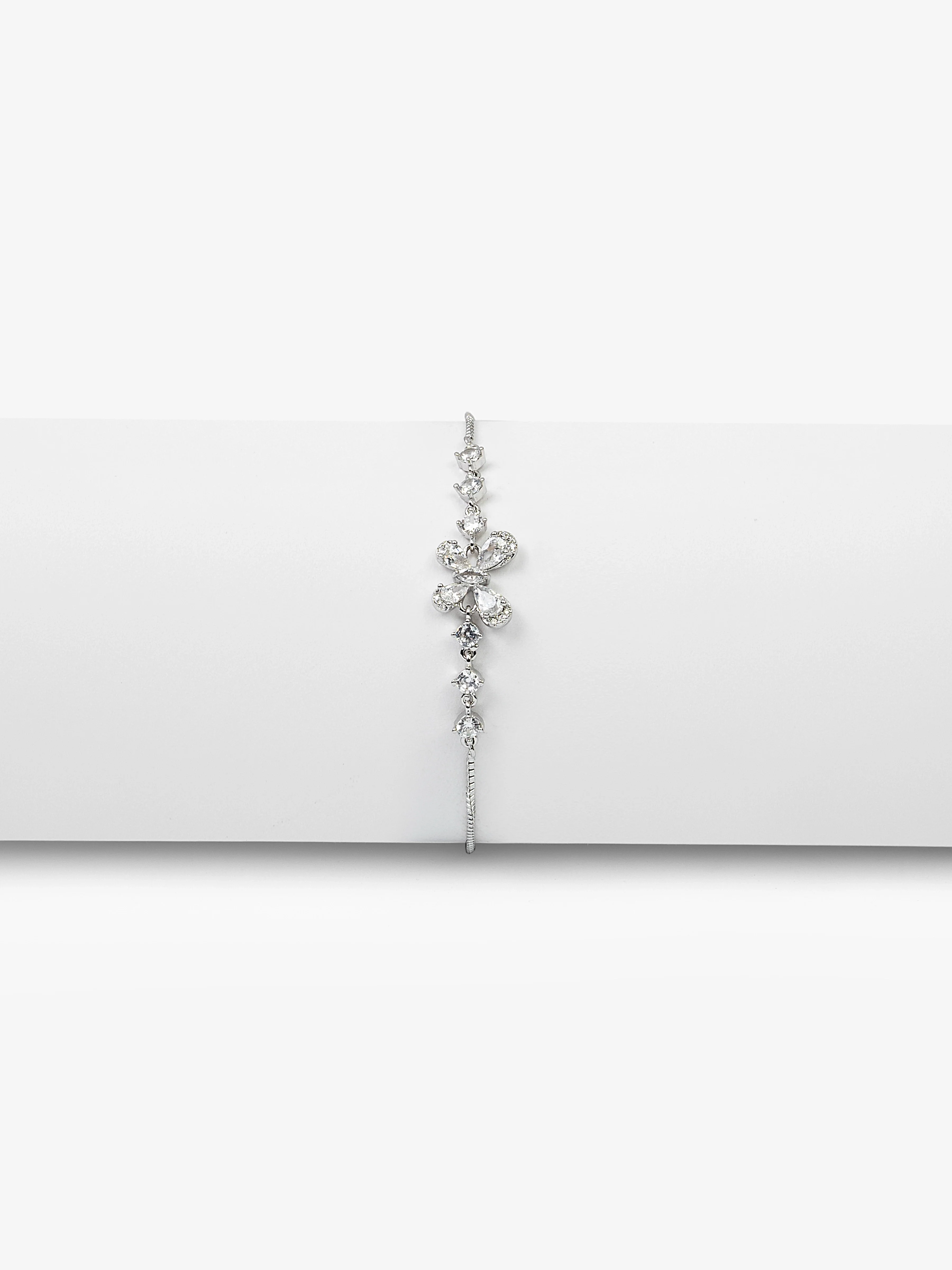 Silver Butterfly Bracelet - EAWB5-007 - Image 2