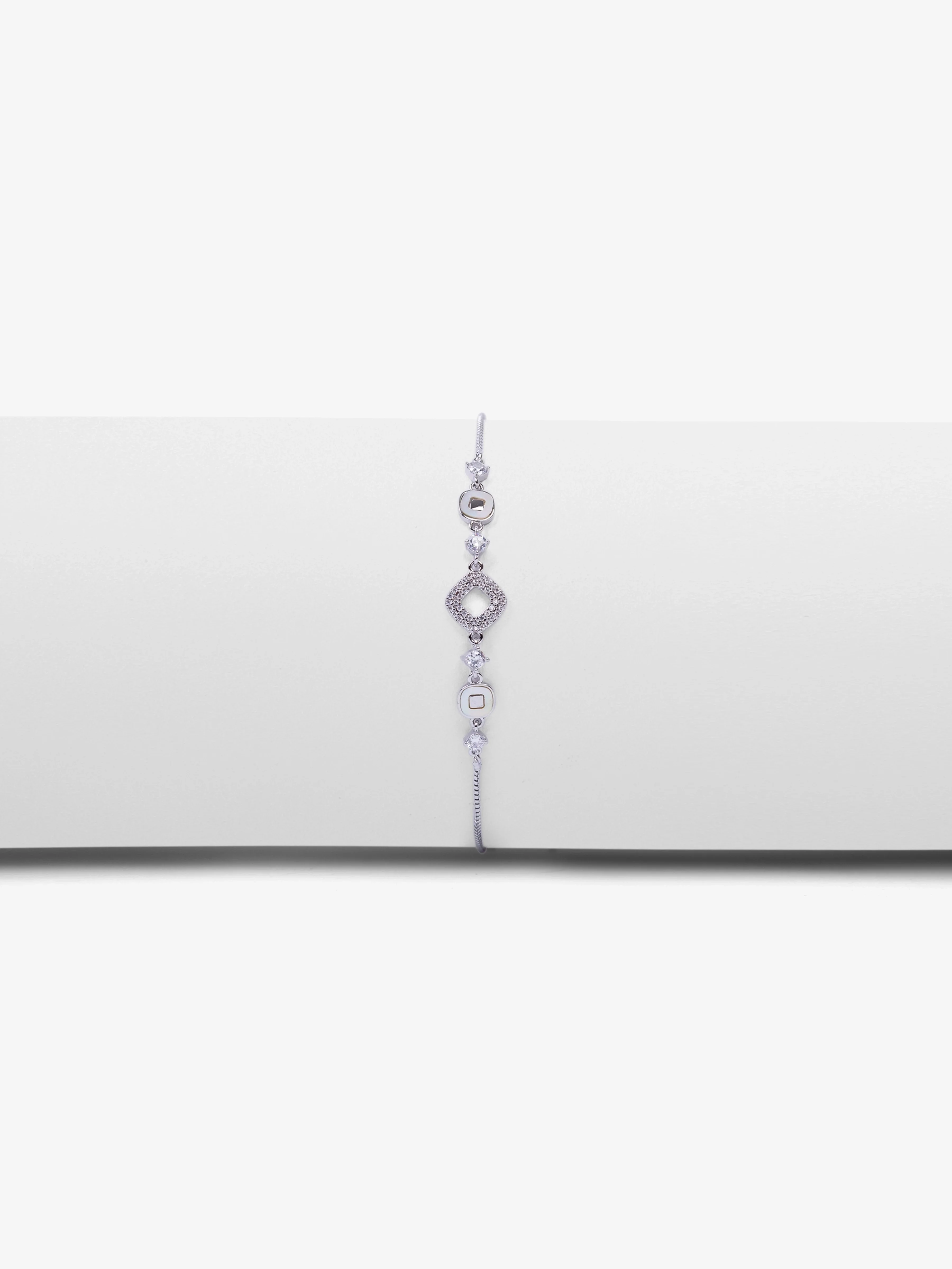 Silver Gleaming Whisper Bracelet - EAWB5-015 - Image 2