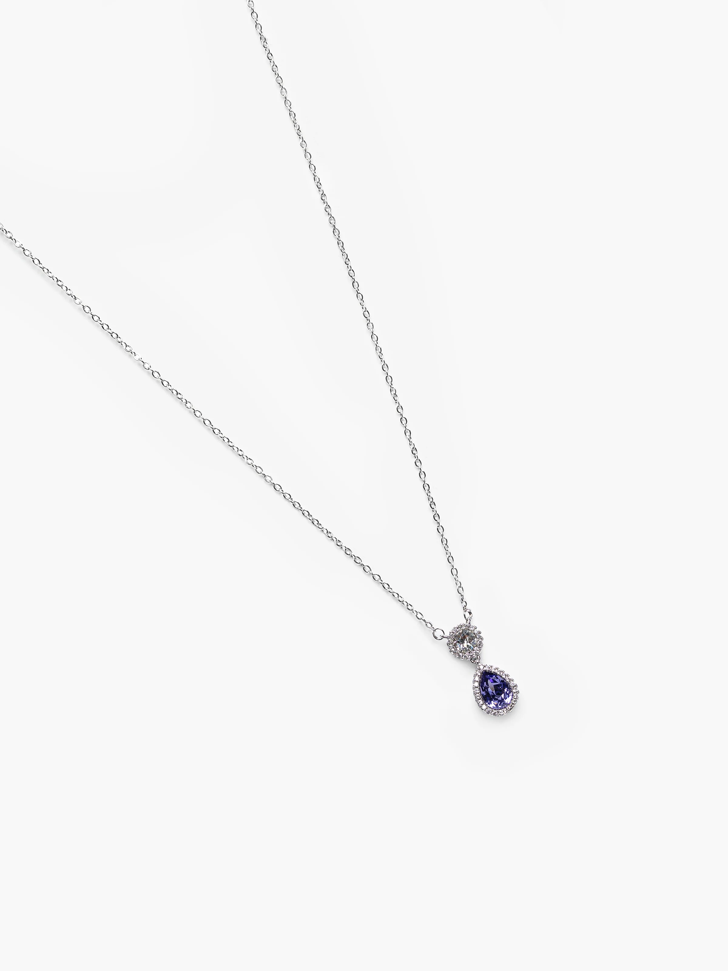 Celeste Drop Silver Necklace - EAWN5-027 - Image 2