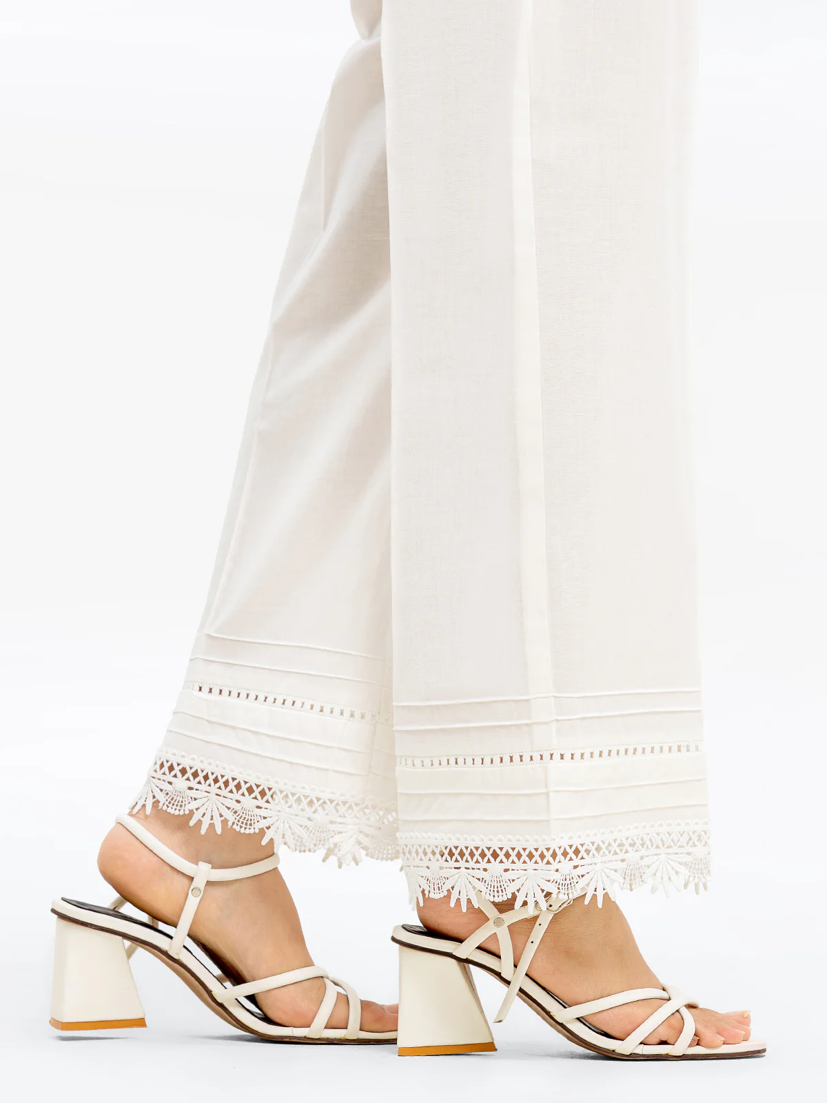 Women's White Trouser - EWBEB24-76573 - Image 2
