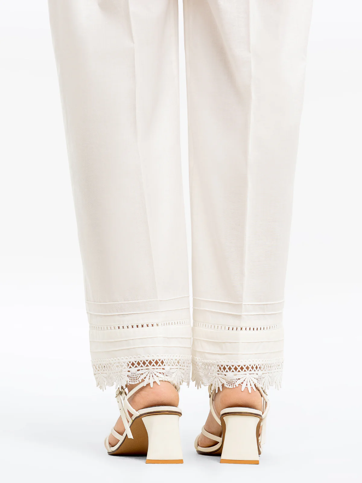 Women's White Trouser - EWBEB24-76573 - Image 3