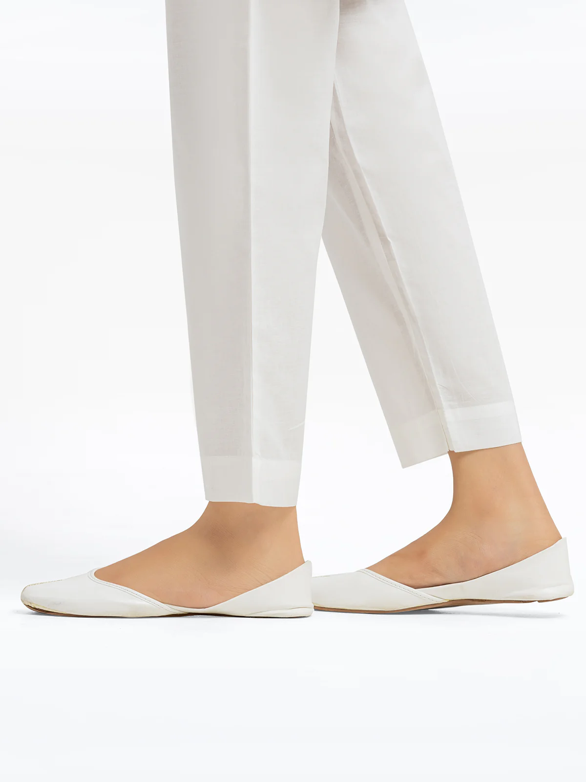Women's White Trouser - EWBS24-76577 - Image 2