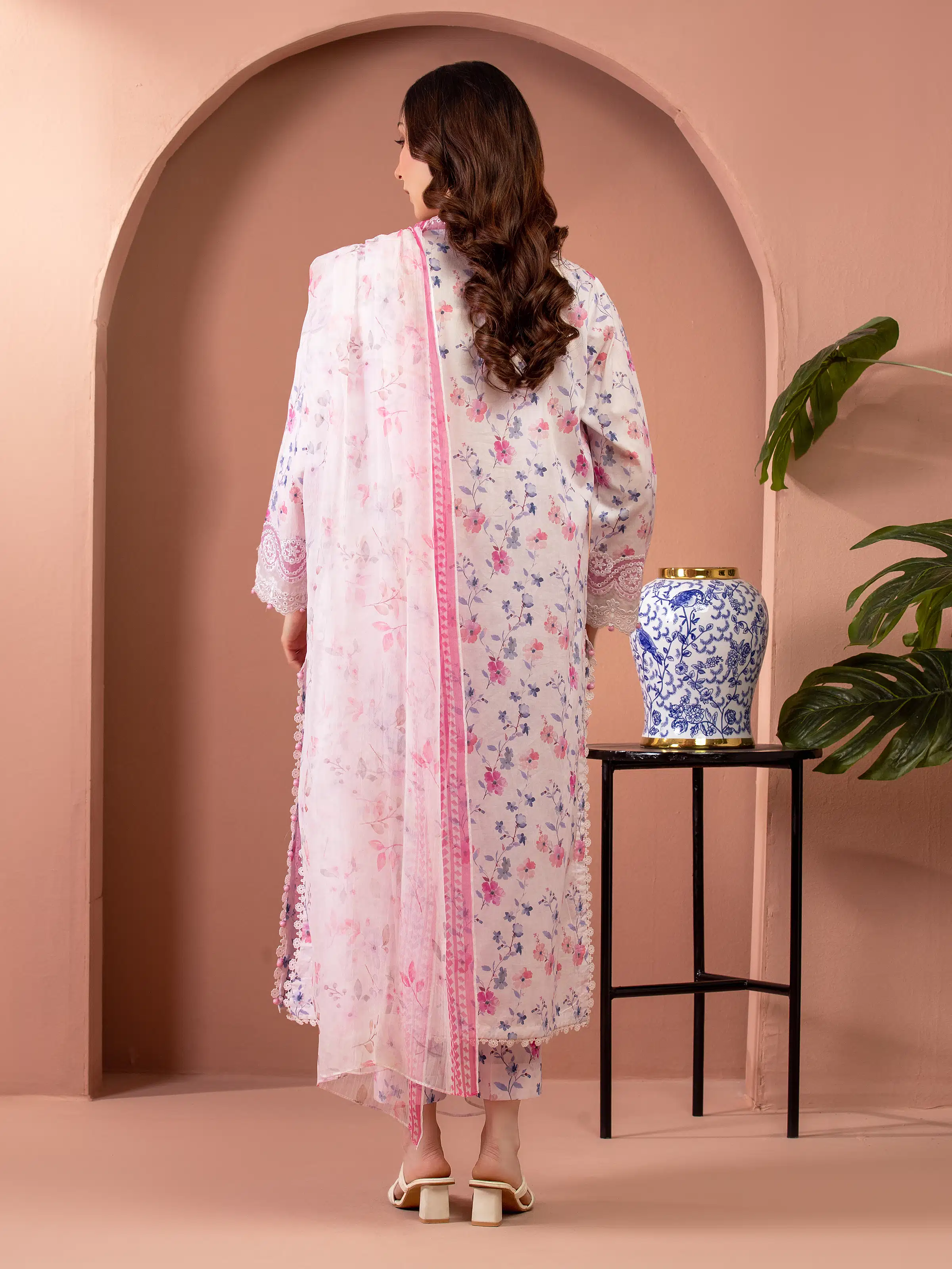 Unstitched Embroidered Lawn Suit - EWU5V1-31453-3P - Image 2