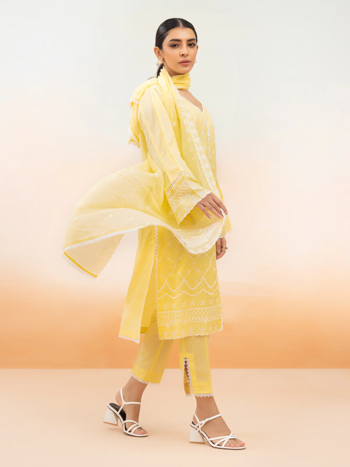 Unstitched Embroidered Cambric Shirt Trouser - EWU24V2-28644ST - Image 2